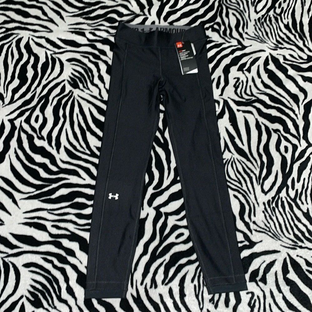 NWT under armour Women’s workout pants black compression leggings tights size xs